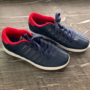 KSWISS VARSITY Blue & Red Class Shoes Boy Size 4